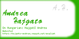 andrea hajgato business card